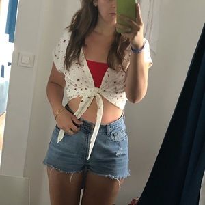 Aritzia Tie Front Shirt